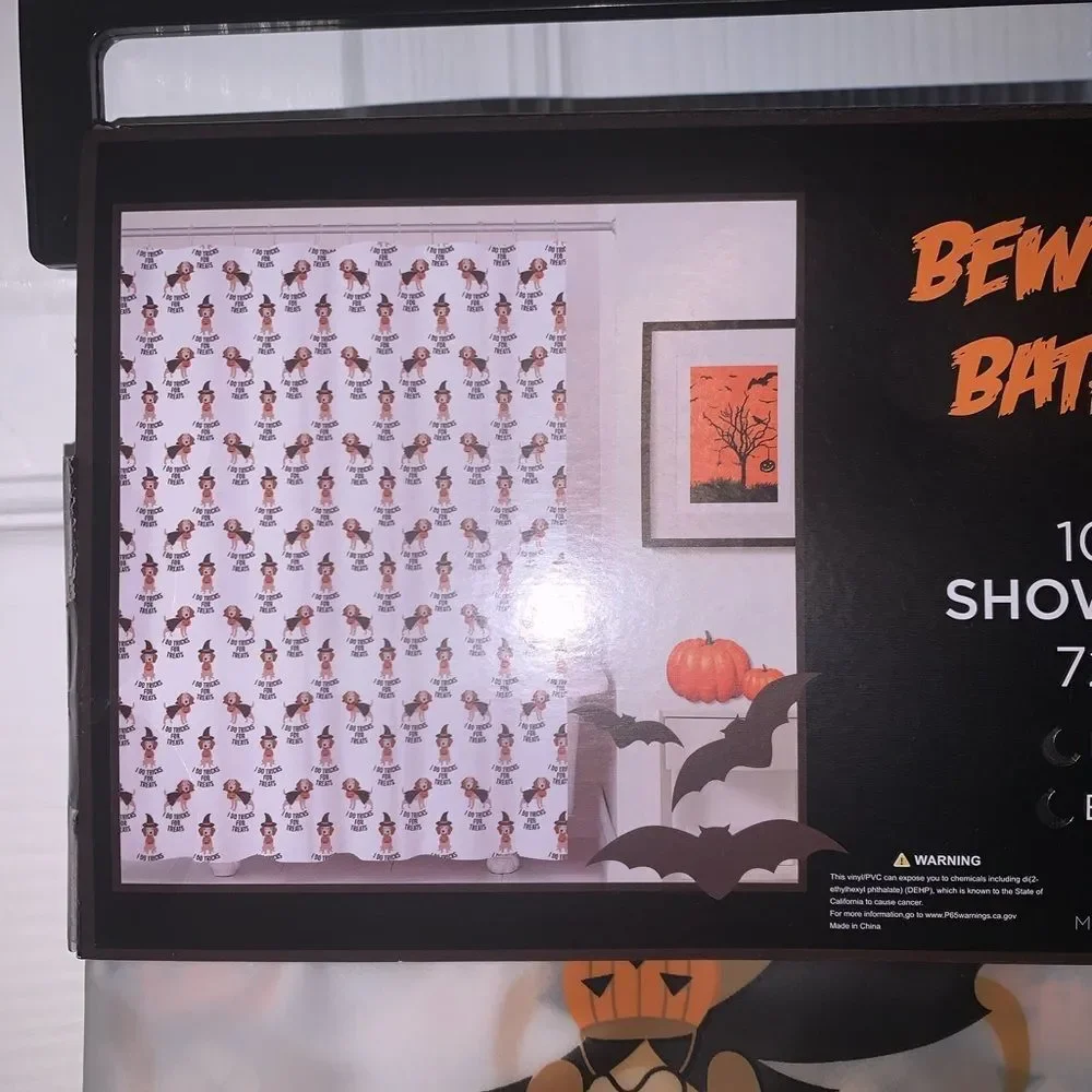 Halloween Dog Trick For Treats Shower Curtain